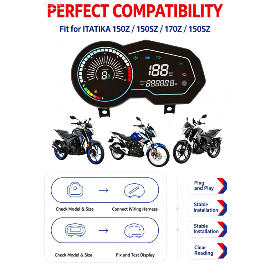 South America's Best-Selling Motorcycle Instrument Assembly Italika 150Z 150Sz 170Z Digital Speedometer