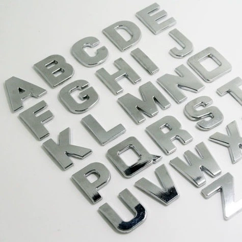 Цифровая Автомобильная английская стерео буквенная наклейка с металлическим покрытием Персонализированная Модифицированная английская буквенная наклейка автомобильная наклейка