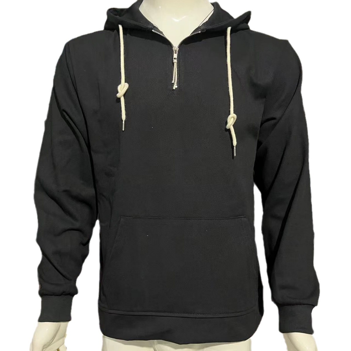 Mäns höst och vinter förtjockade arbetskläder hoodie ungdom casual enfärgad jacka herr_voghion.com