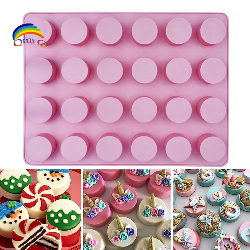 Cylindrical soap candle mold chocolate diameter 4cm cake mold baking tools 24 even round cake mold