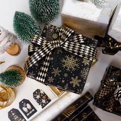 クロスボーダー爆発クリスマス包装紙3メートルパック雪クリスマスツリー掃金工芸高級プレゼント包装スポット