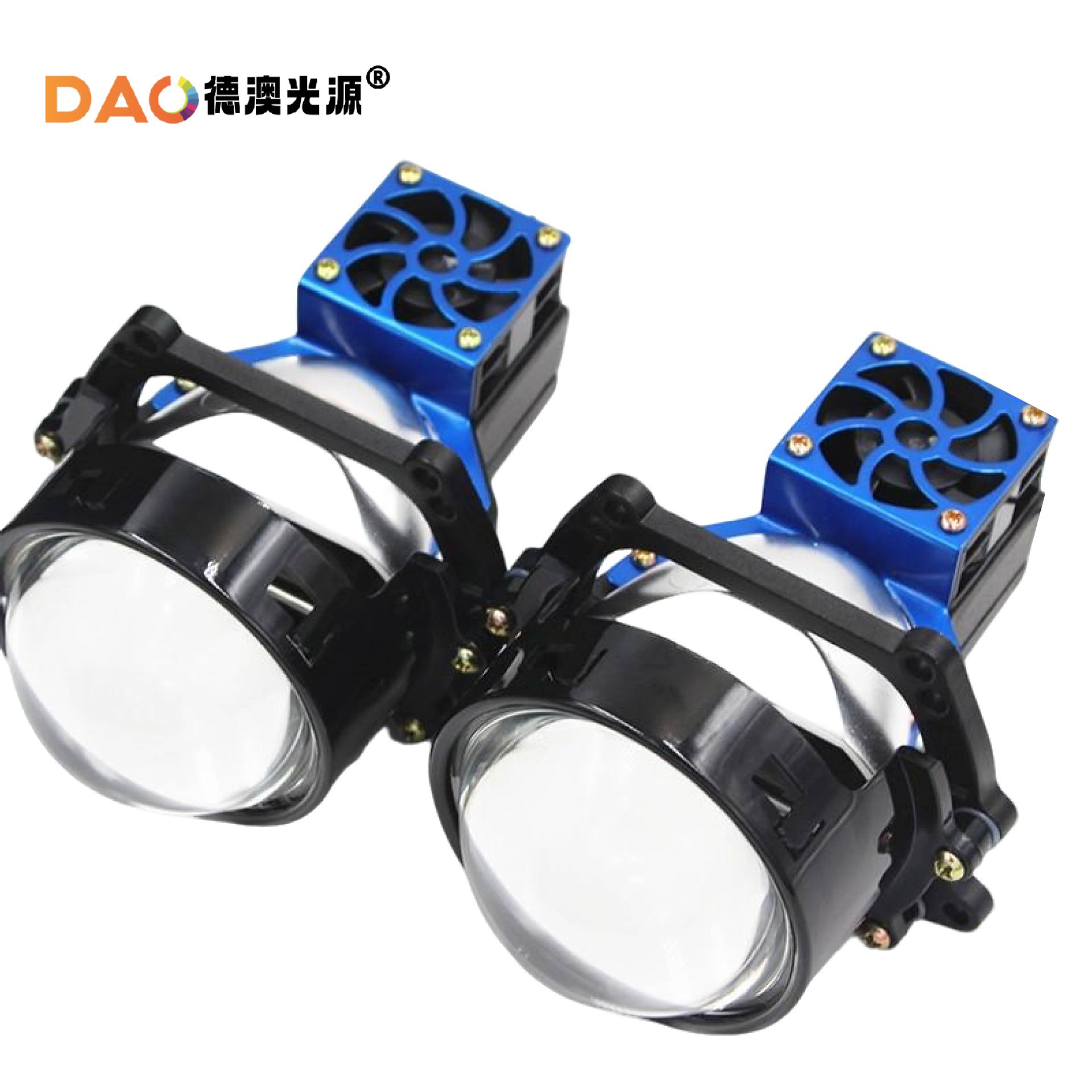 La nueva lente bifocal LED de coche de copa de luz doble solar pequeña de 3,0 pulgadas 65W luz lejana y cercana integrada seguridad universal no destructiva