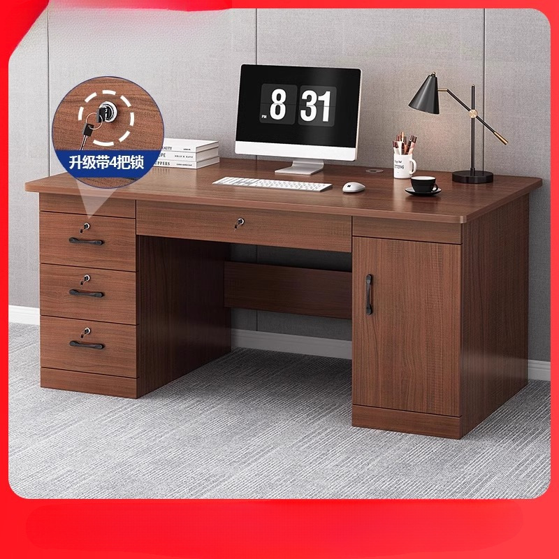 Computer Desk Desktop Simple Modern Office Desk and Chair Office Boss Desk with Drawer Desk Home Bedroom Table