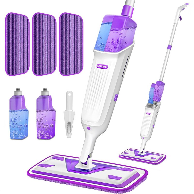 Double Water Bottle, Dual-Adjustable Spray Mop, Household Dry and Wet Dual-Use Mop, Hands-Free Cleaning, One-Sweep Clean, Lazy Cleaning Tool Double Water Bottle, Dual-Adjustable Spray Mop, Household Dry and Wet Dual-Use Mop, Hands-Free Cleaning, One-Sweep Clean, Lazy Cleaning Tool