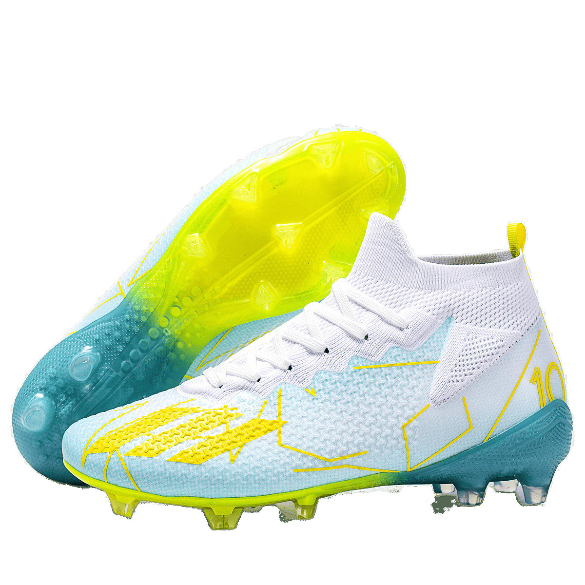 Zapatos de fútbol de alta calidad de verano 2025, nuevos zapatos de fútbol de clavos de vuelo sin costuras, zapatos de fútbol de clavos de comercio exterior.