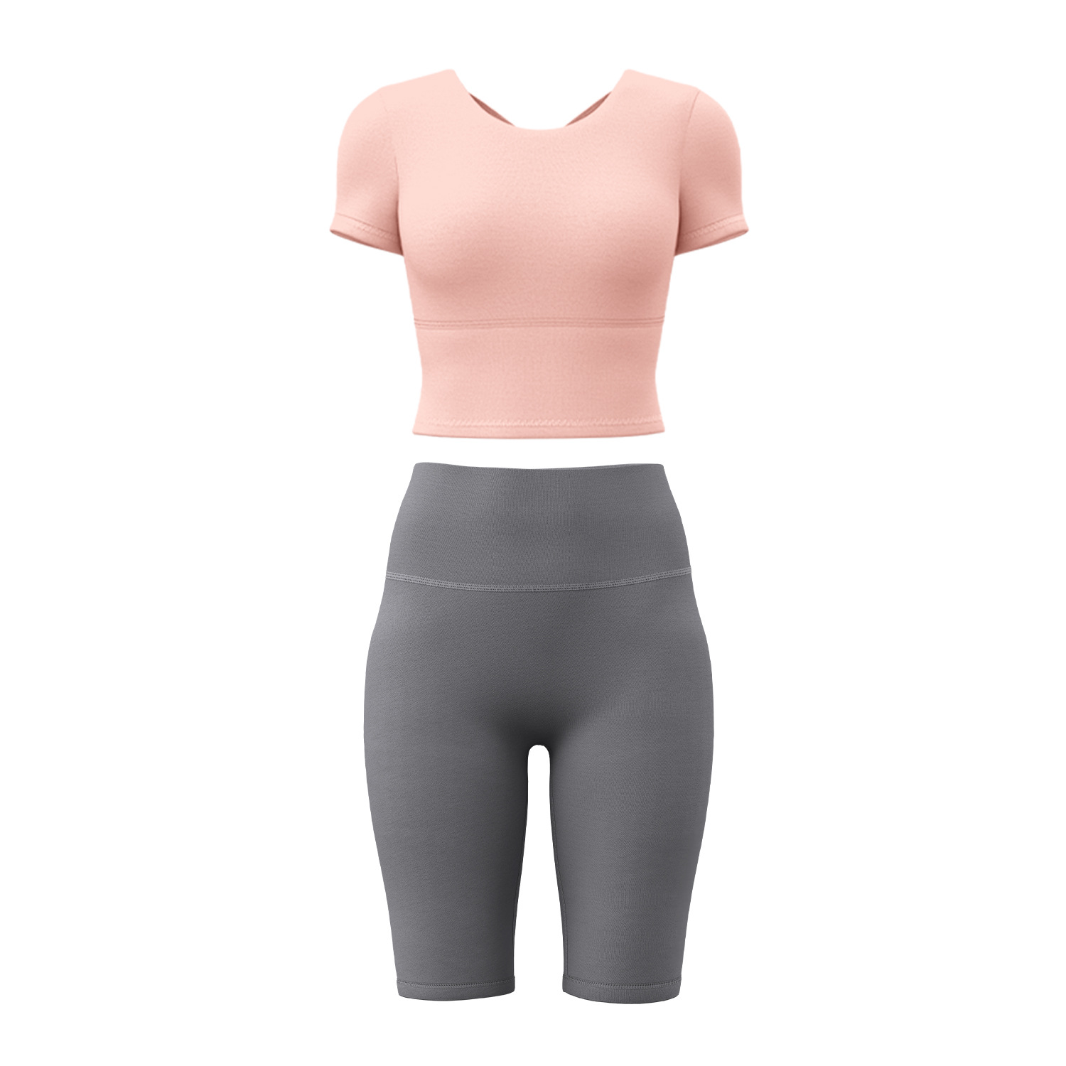 Juyi Tang nuevo conjunto de yoga para mujeres de verano estiramiento apretado correr cintura alta elevación de cadera conjunto deportivo