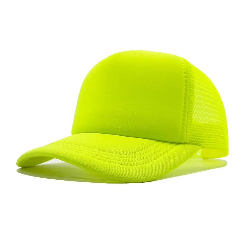 Gorra de malla de color sólido para exteriores transfronteriza, gorra con visera de protección solar, logo bordado, placa ligera transpirable, gorra de béisbol de malla al por mayor