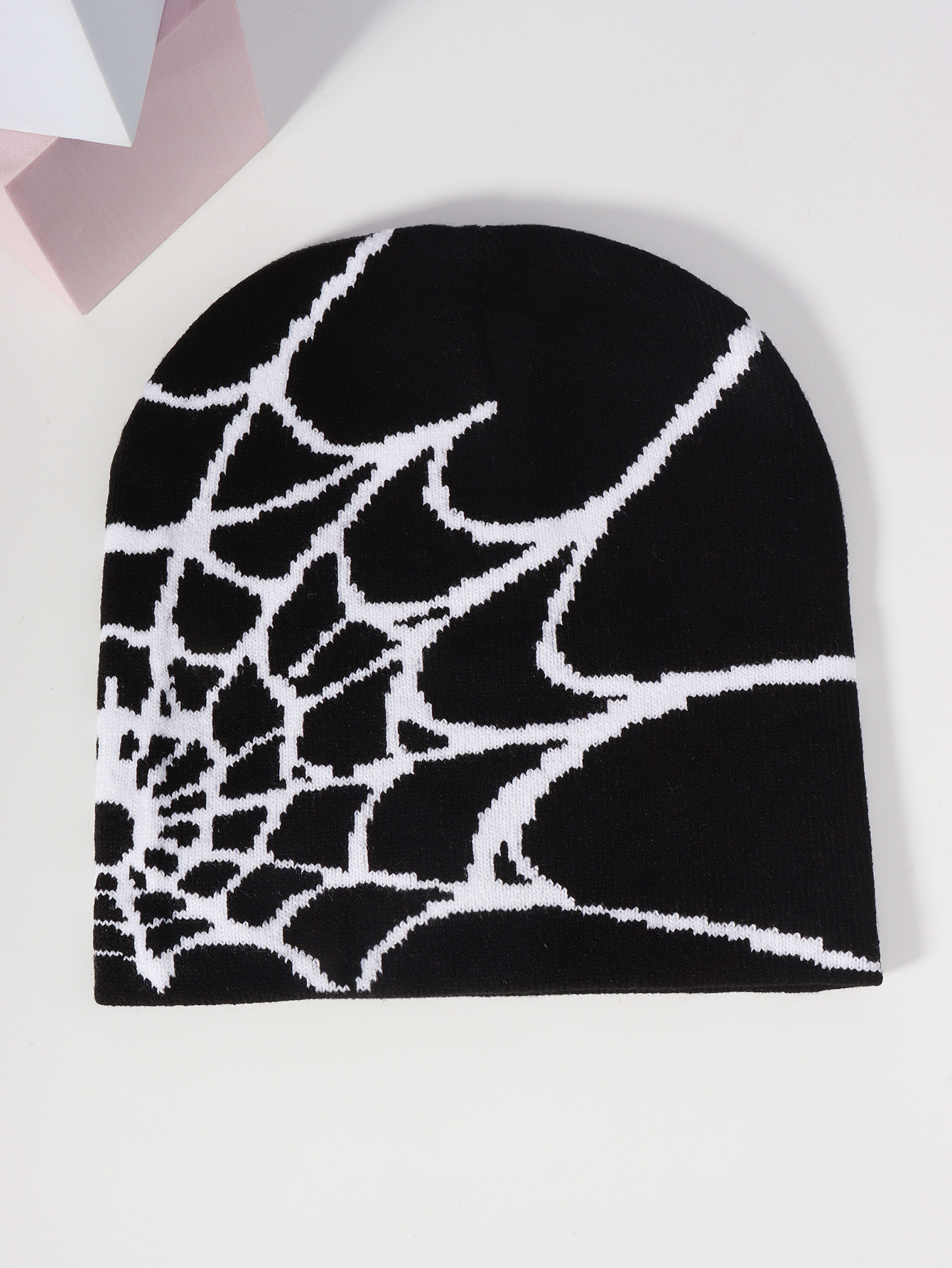 Nový pulovrový klobouk prodávaný za tepla, žakárový pletený klobouk Spider Web Jacquard v Evropě a Americe, pánská a dámská teplá čepice, studená čepice, zimní čepice_voghion.com