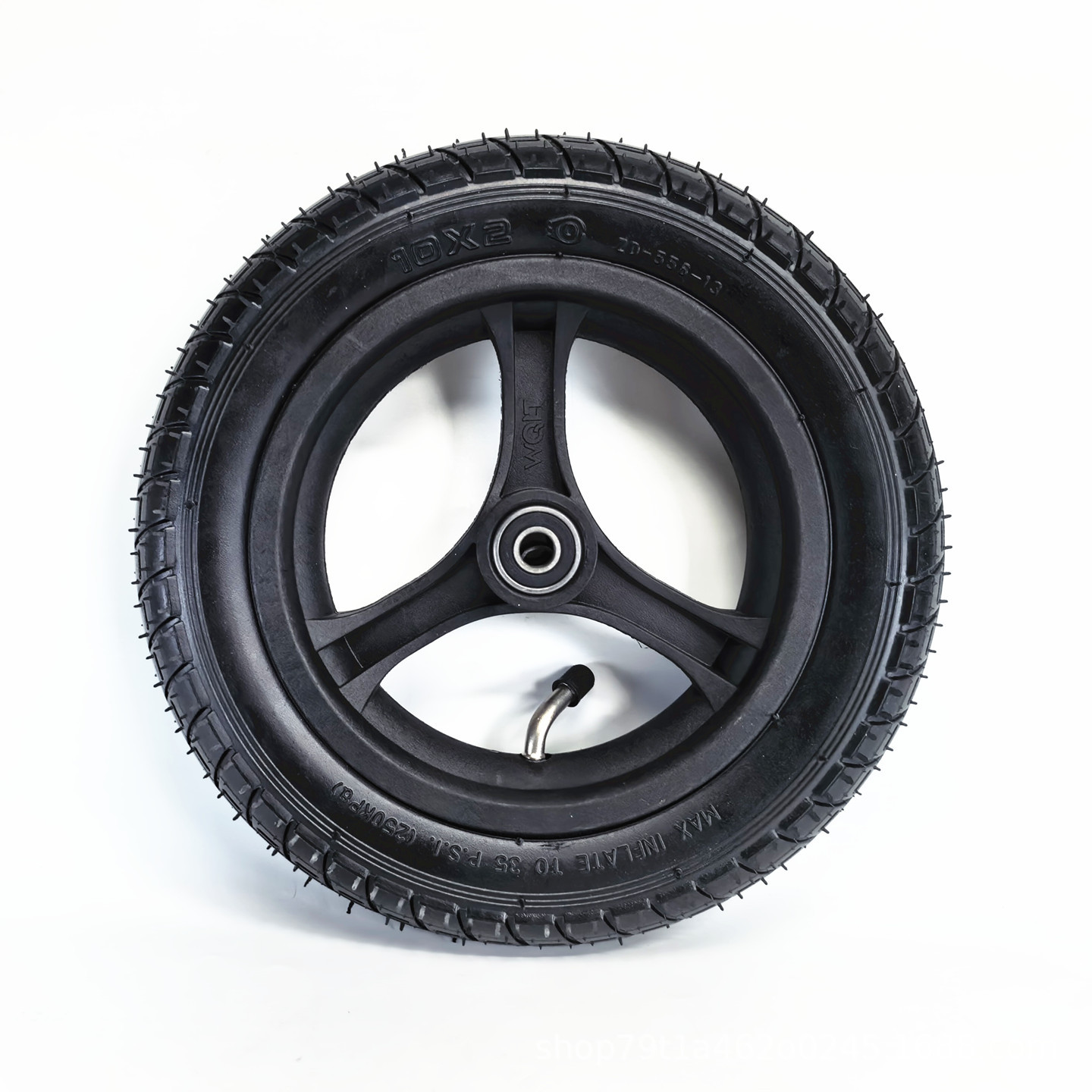 10inch Baby stroller, hand-pulled shopping cart, electric wheelchair pneumatic tire wheel assembly 10x2.0 inner and outer tire complete wheel