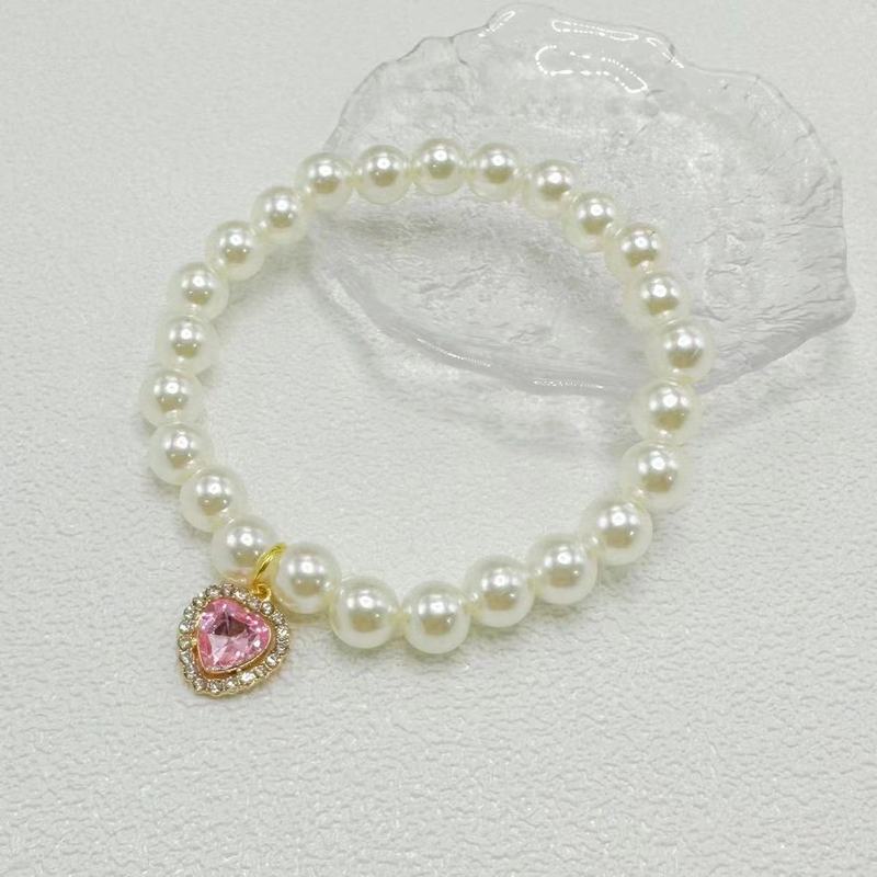 新しい模造真珠の愛のネックレスラブブ人形 17 センチメートルアクセサリー diy 手織りさまざまなジュエリー|undefined