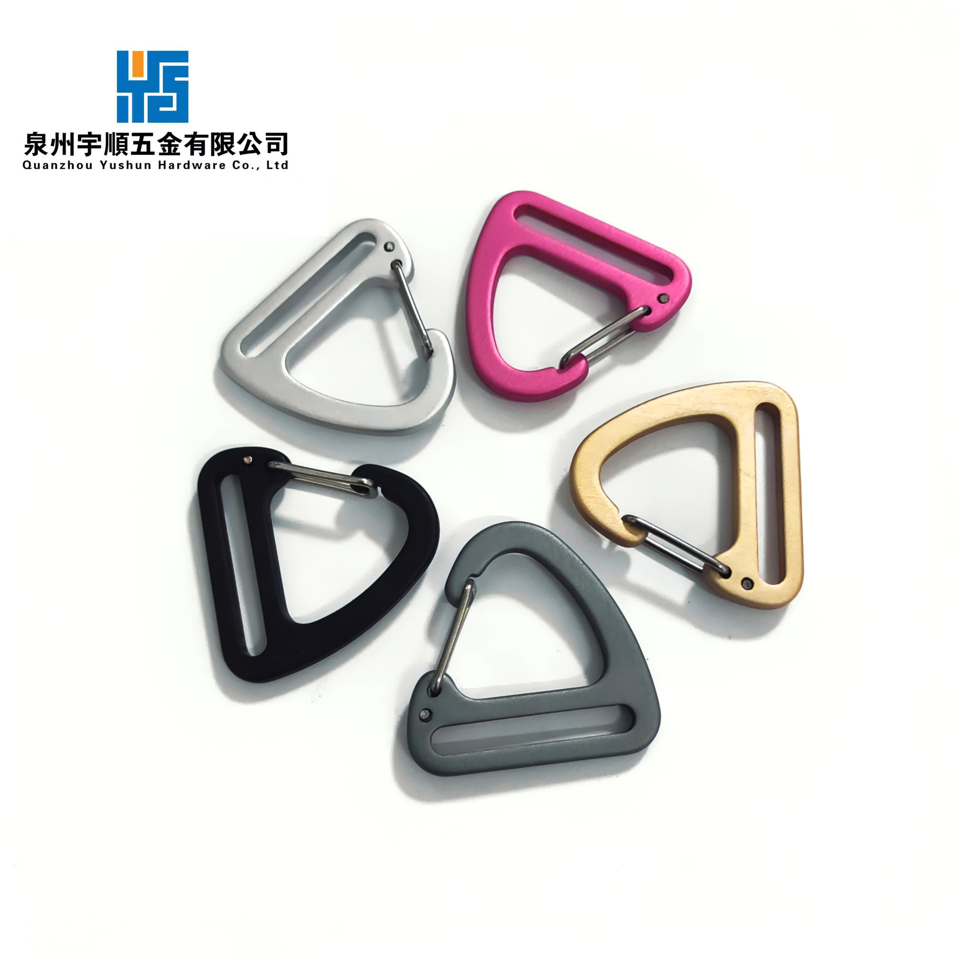 宠物D扣厂家直供高精款金属航空铝三角扣宠物牵引扣箱包