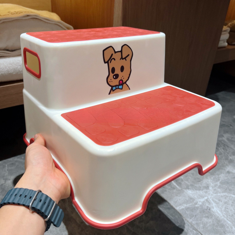 Children's Footstool Baby Step Chair Stool Small Bench Handwashing Step Non-Slip Footstool Standing Stool for Washing Face and Washing