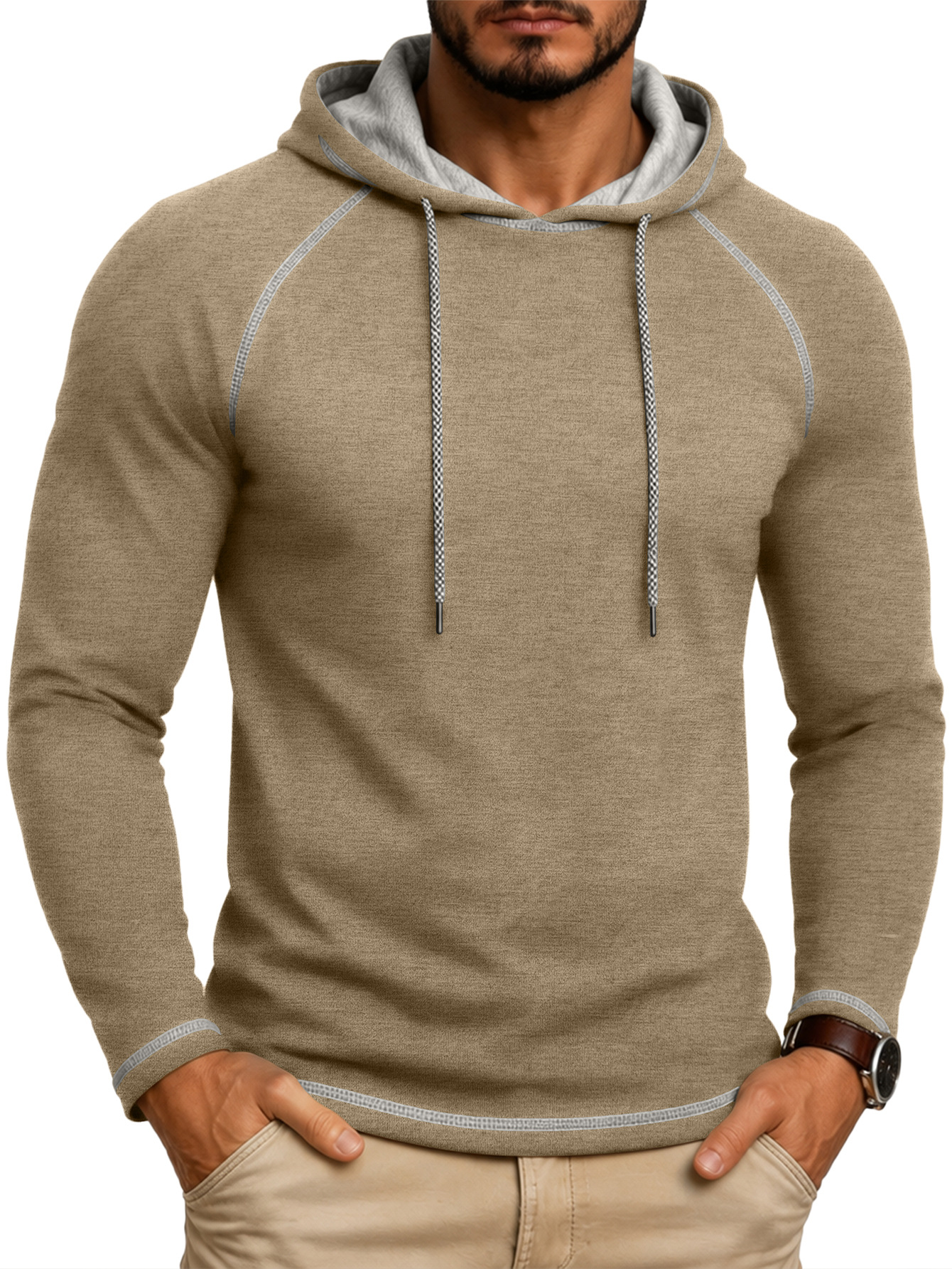 demi-season sports base body-friendly long-sleeve with hood