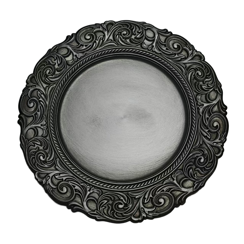 Comercio exterior suministro de platos retro europeos almohadilla de plato de banquete diseño artesanal plato de alto nivel fabricante de plato antiguo