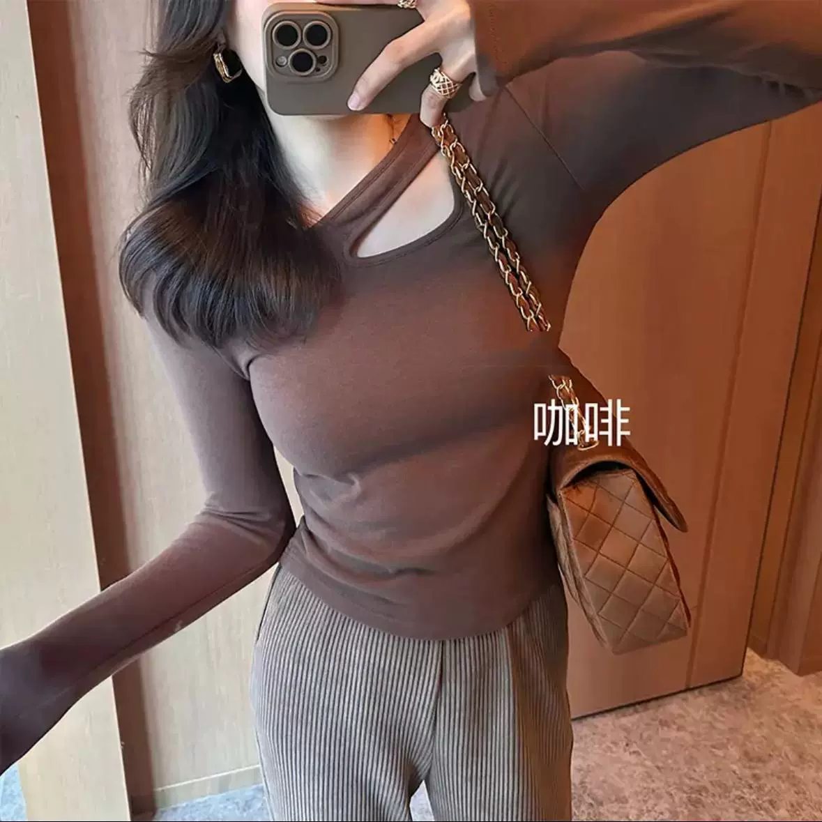 Флисовый эластичный базовый лонгслив-подходящий к телу лонг-с sleeves?