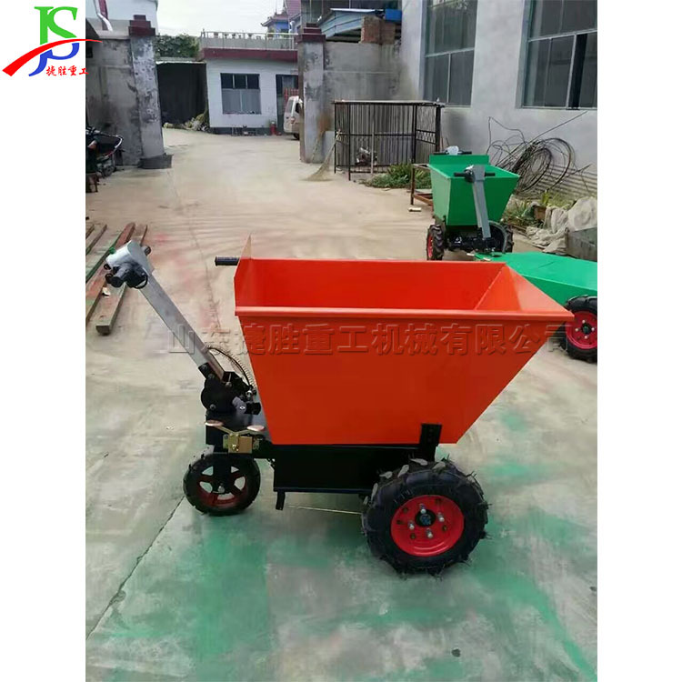 Carro de transporte de carga de sitio de construcción, vehículo de herramientas de transporte de mano eléctrica, equipo de transporte de grano empujado doméstico