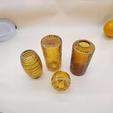 玻璃灯罩人工吹制原色玻璃厂家直供 琥珀色玻璃可替换DIY吊灯配件