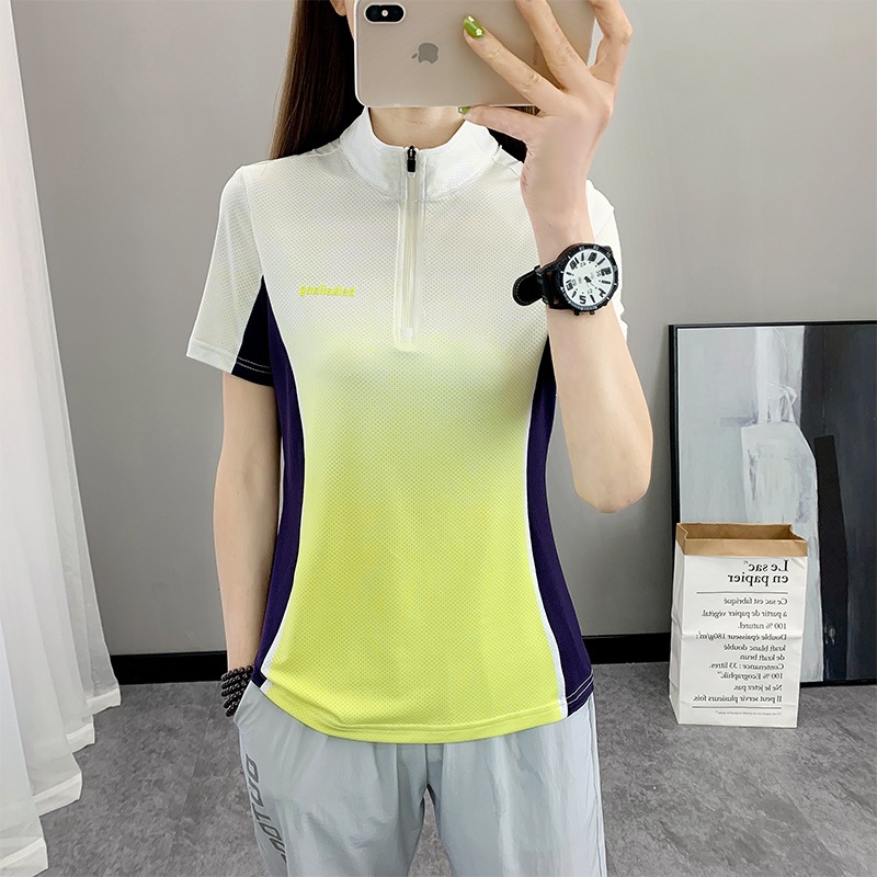 Camiseta Deportiva de Secado Rápido para Mujer de Poliéster Transpirable para Deportes al Aire Libre
