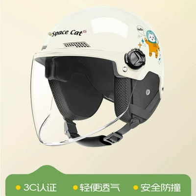 Certified Electric Vehicle Helmet for, Motosiklet kaskı (dəbilqə) - xc-10m-white-hd-long-lens-winter-model