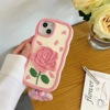 Apple, fuchsia iphone13, three dimensional phone case, 14promax, flowered, 11promax
