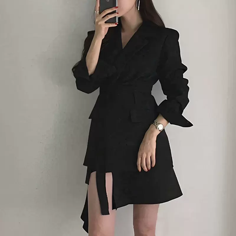 2025年秋季新款韩版时尚西装外套女西装外套宽松直筒带外套女外套