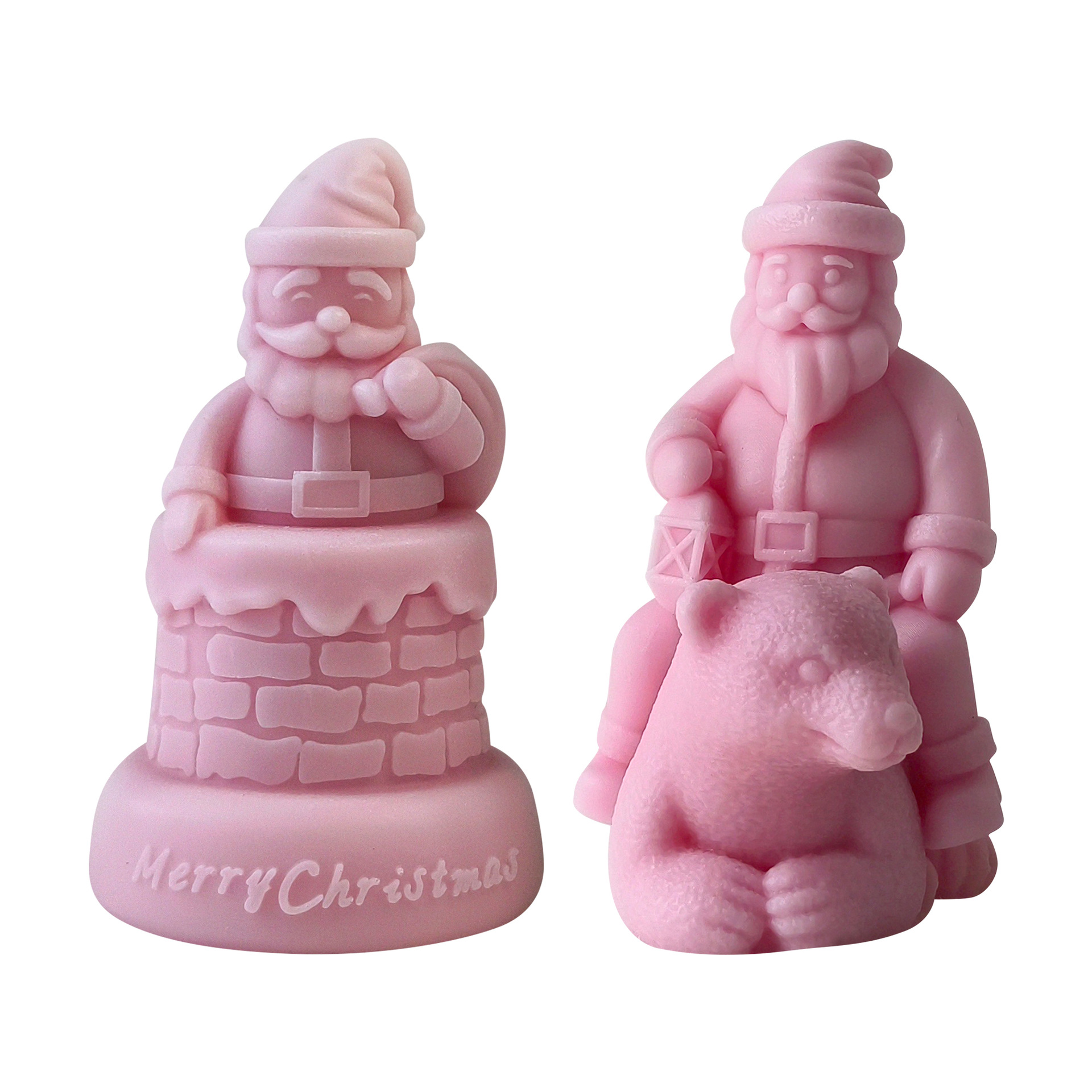 Jiahui Mei Papá Noel molde de cera de bananas chimenea velhos adornos de vela DIY banda magnética molde de goteo