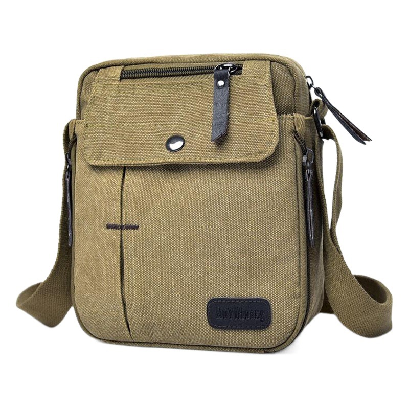 Bolso Cruzado de Lona para Hombre Lona Transpirable para Viajes y Diario image 1
