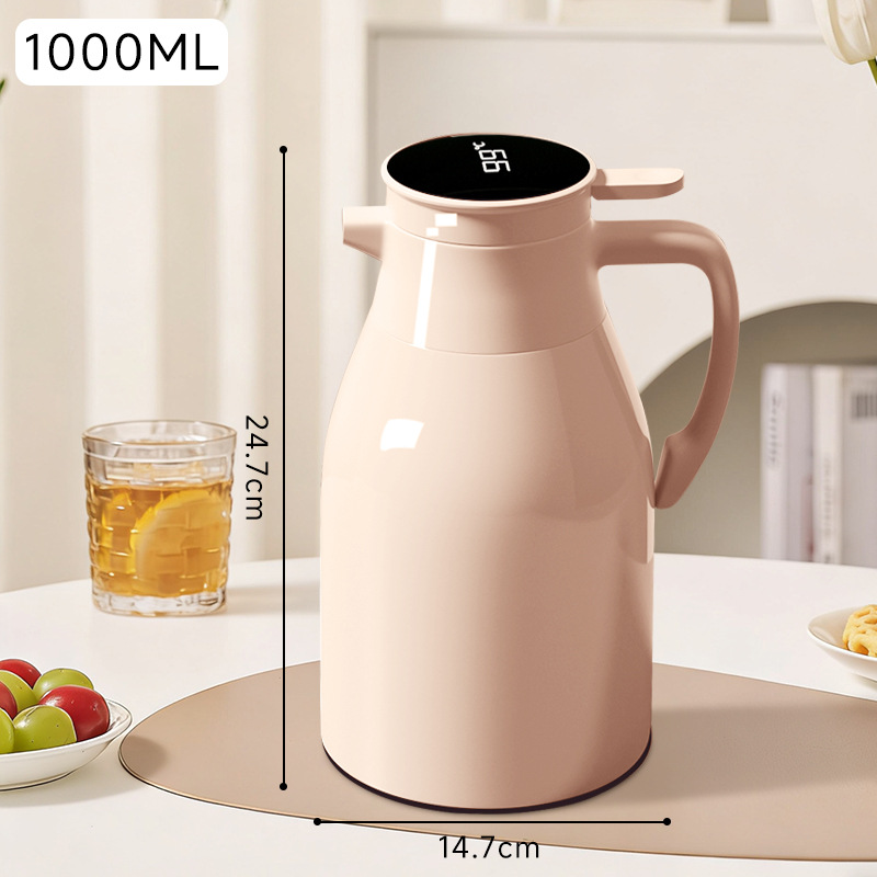 [온도 표시 모델] 1.0L 따뜻한 커피 [오래 지속되는 배터리 수명]