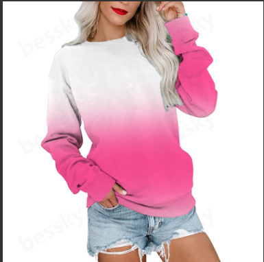 2025 New Women's Casual Crewneck Sweatshirts Long Sleeve Tops Cute Pullover Loose Fit Pullover Sweatshirt