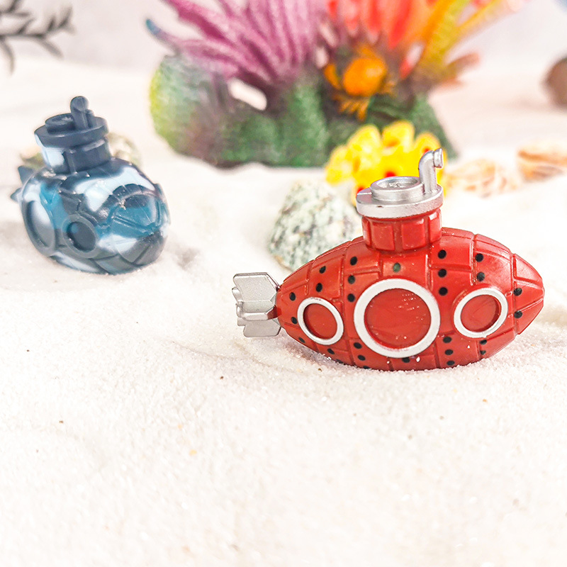 Mini submarino de PVC sólido berserk, decoración de micro paisaje, pecera de cubo, tanque pequeño, paisaje del mundo submarino