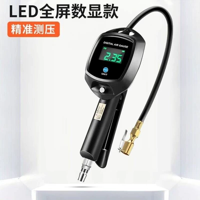 pressure gun, digital display electronic – Air pressure gauge/tire pressure gauge - deluxe-editionbw-l01-led-large-screen-model-comes-with-two-batteries