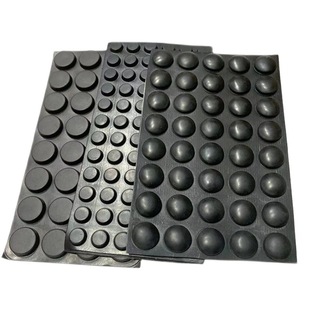 Black round hemispherical self-adhesive rubber pad strong adhesive wear-resistant shock-absorbing feet chassis non-slip anti-collision belt sticky foot pad