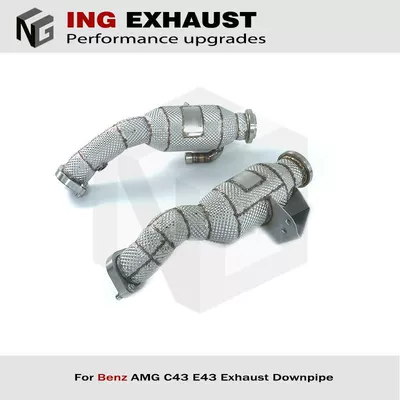 Suitable for Mercedes-Benz C43 E43 E400 2016+ 3.0T W213 AMG stainless steel catalytic noise reduction pipe