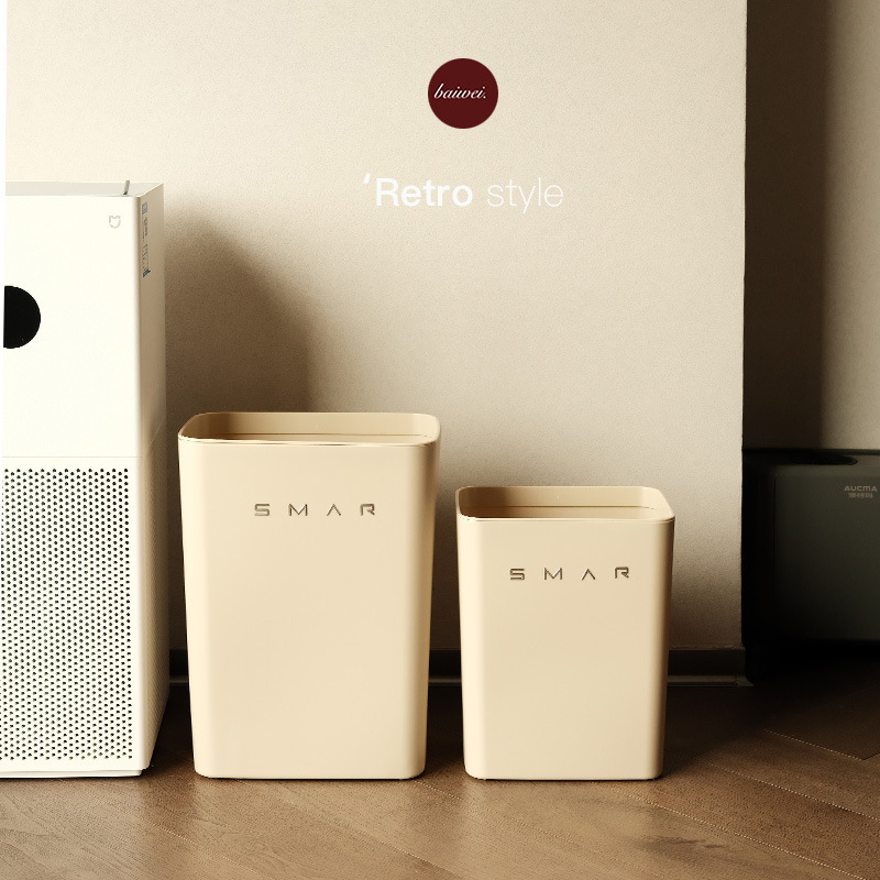 Trash Can for Home Use in Kitchen, Living Room, Bathroom, Bedroom, Office, Tea Room, Toilet, Large Size Without Lid, Commercial Storage Bin