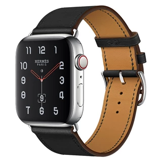 工厂新款适用苹果手表带apple watch1234567牛皮单圈腕带七代7代