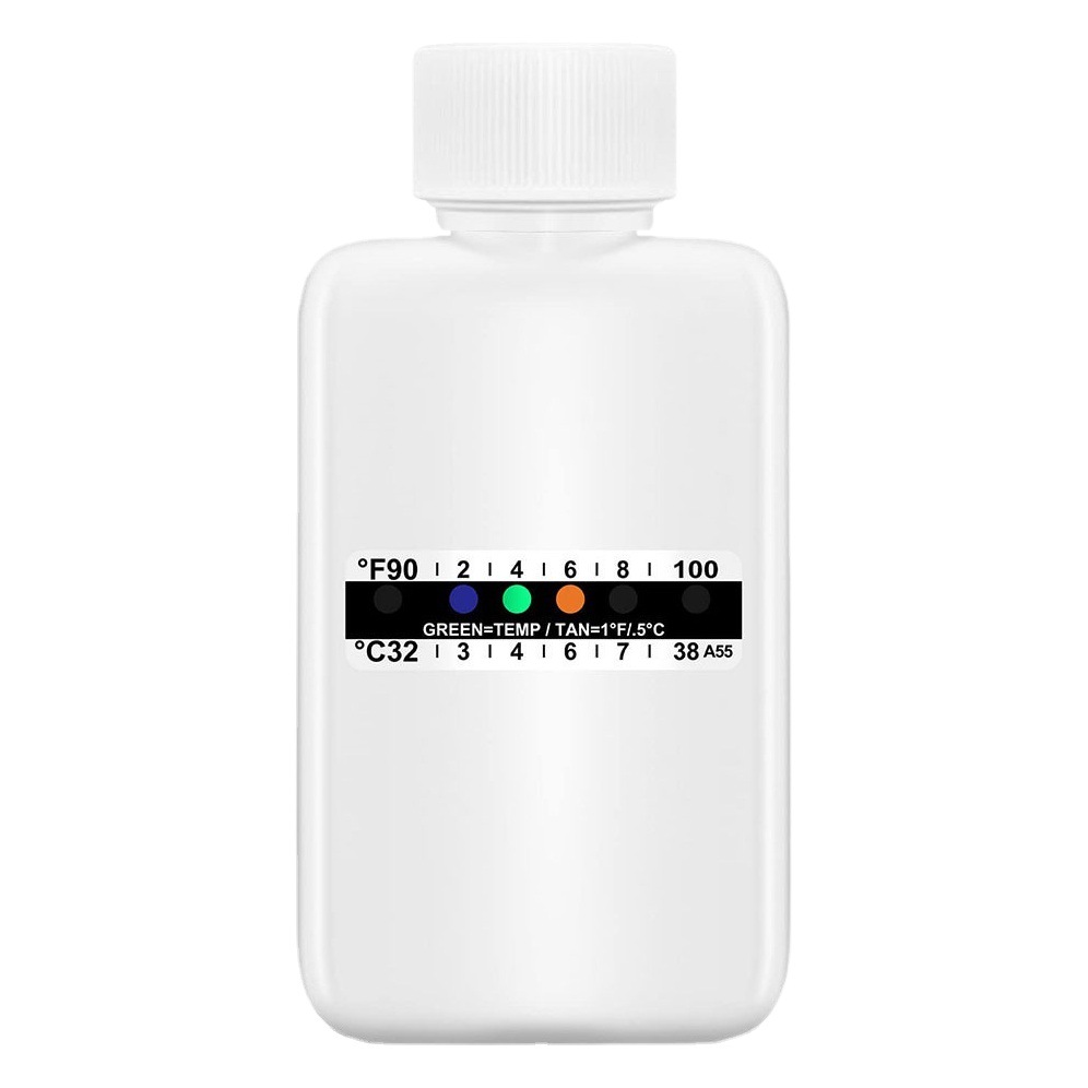 Amazon 12 Unids botella de prueba de orina termómetro pegatinas traje portátil herramienta de detección de orina papel de prueba de temperatura autoadhesivo