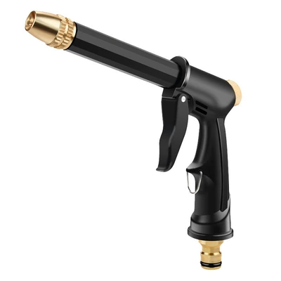 Extended Bold Black Water Gun Set Car Washing Water Gun Burning Flower Garden Water Gun Pet Bath Shower DT019 (Car cleaning tools) - long-stick-gun-a027