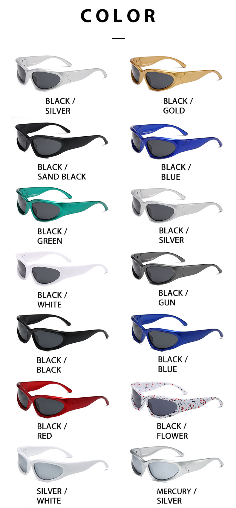 Polarized Surround Sports Retro Cycling y2k Glasses ins Men and Women Wholesale Sunglasses Sunglasses_voghion.com