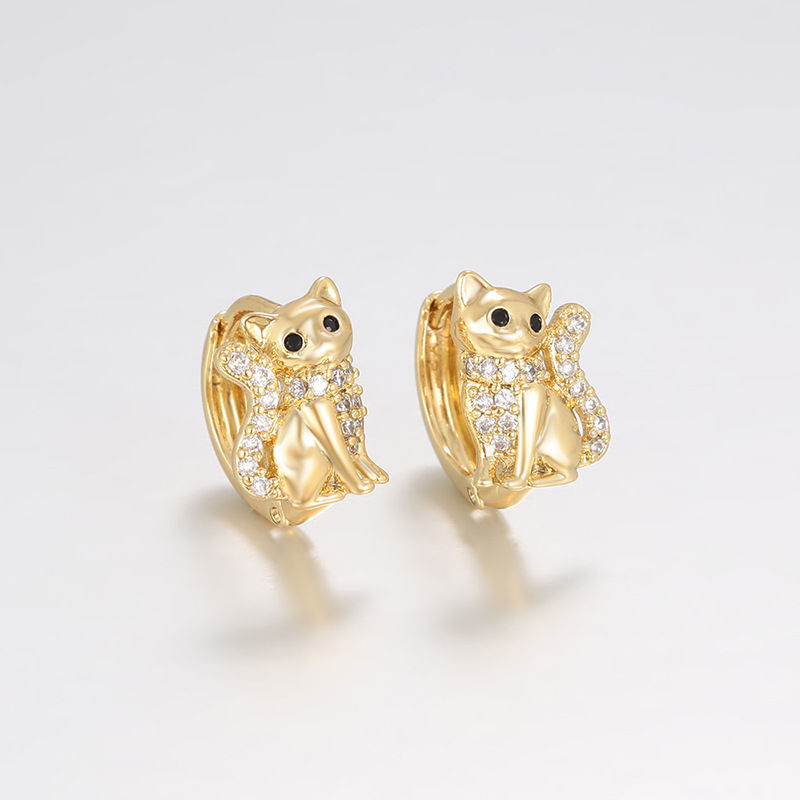 Xuping comercio exterior de moda transfronteriza ligera de lujo artificial gemas aretes de zorro pendientes de nicho diseño temperamental orejas para mujeres