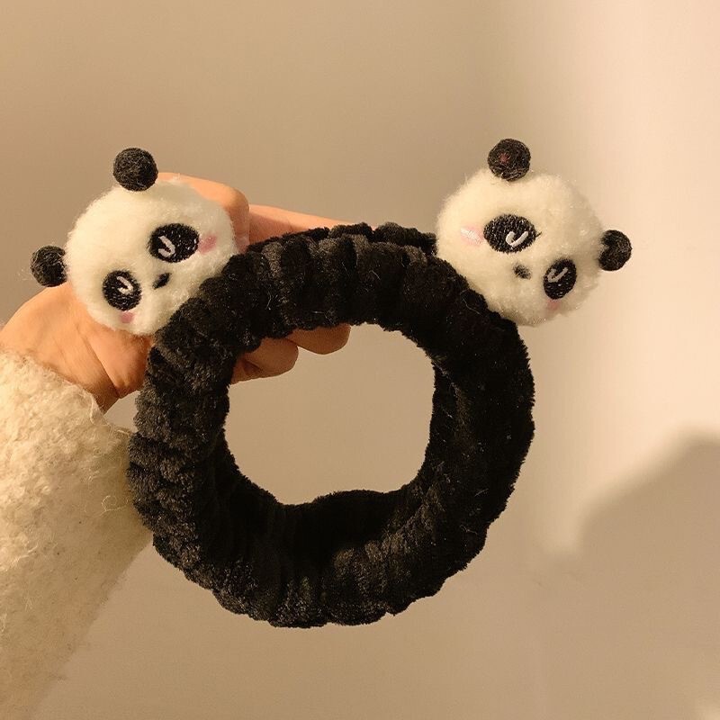 新しいかわいいクマのヘアバンド洗顔漫画ヘアバンドクリエイティブ弓動物ヘアリングフランネルヘアバンド卸売|undefined