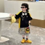 夏季拼色新款男童两件套