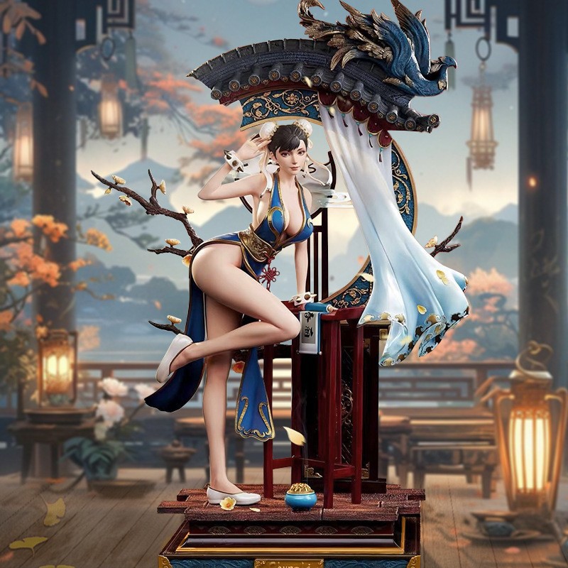 CHUNLI 핸드 헬드 스트리트 파이터 킹 복싱 킹 마이 파이어 댄스 GK 모델 POP 동상 선물 지구 애니메이션