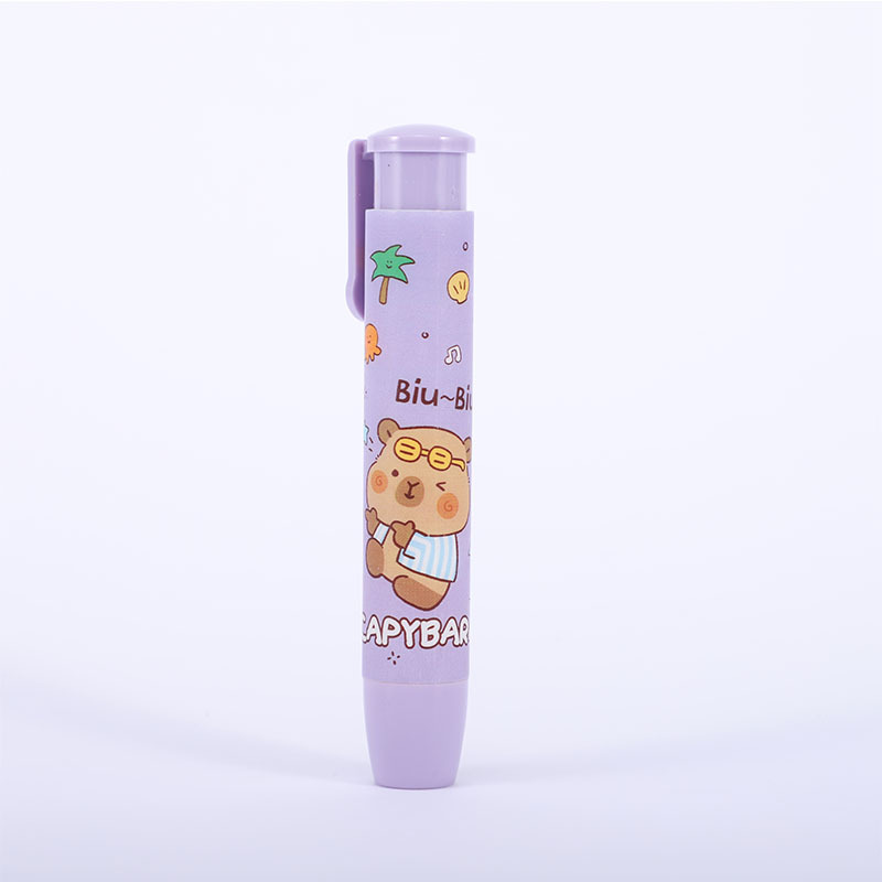 Presione el borrador colorido lindo Borrador de dibujos animados kindergarten estudiante de la escuela primaria papelería aprendizaje Premio actividad regalo