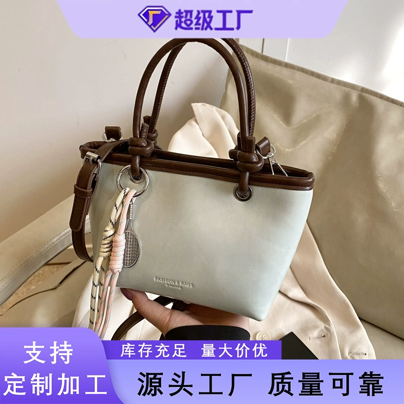 Нишевой дизайн текстурированный ведро сумка 2025 весенний тренд досуг простой леди мода иностранная сумка на одно плечо