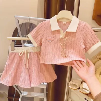 Летний комплект, футболка, с коротким рукавом, для 3–8 лет