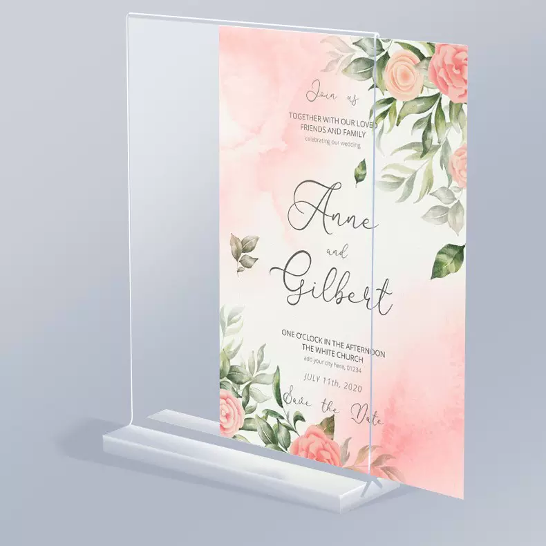 【跨境现货】亚克力台卡展示牌桌牌立牌A4菜单价目表价格展架菜单