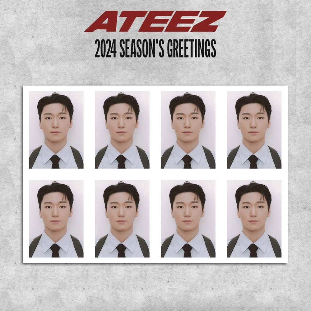 ATEEZ 2024 SEASON'S GREETINGS периферийные ID-фото фотографии размером один дюйм Фотографии календаря на стол