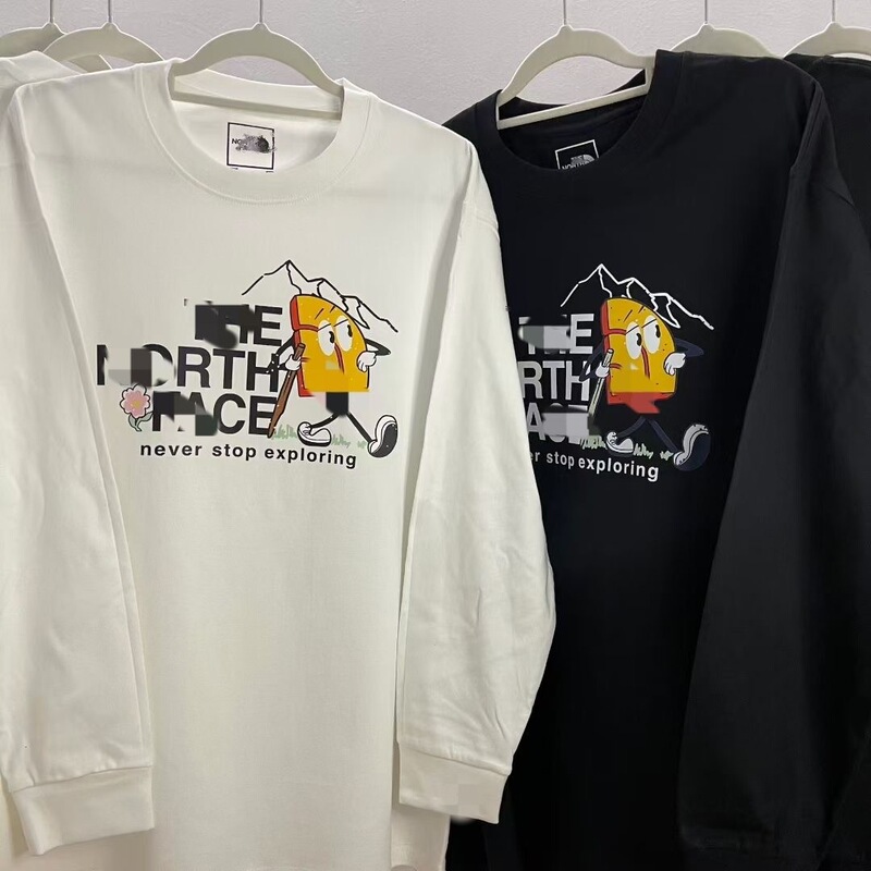 Tnf North North Long-Sleeved T-Shirt American Version Autum 300g Thickeneded Pure Cotton Couple Same Style Trendy Brand Sports Bottoming Shirt for Men and Women Tnf North North Long-Sleeved T-Shirt American Version Autum 300g Thickeneded Pure Cotton Couple Same Style Trendy Brand Sports Bottoming Shirt for Men and Women