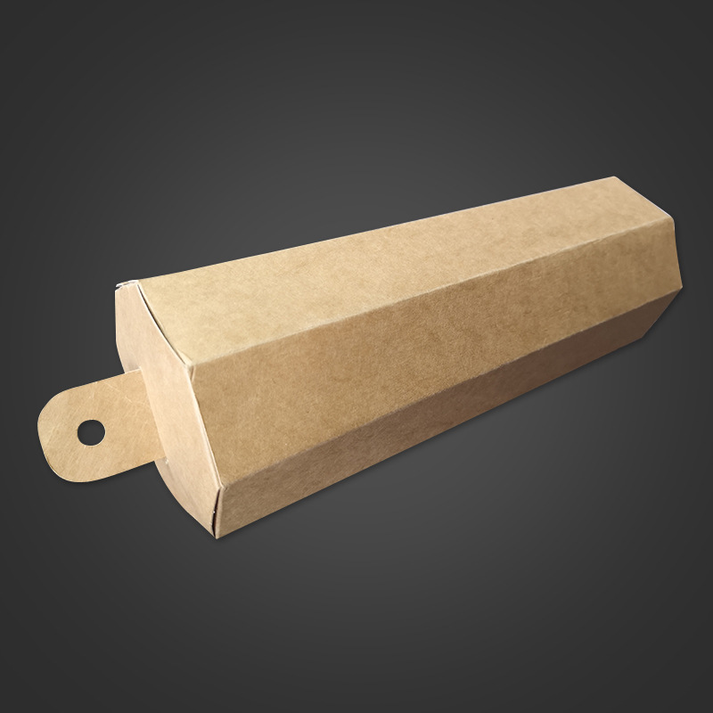 厂家定制多边形牛皮纸免挂钩纸盒印刷logo内裤袜子包装礼品盒批发