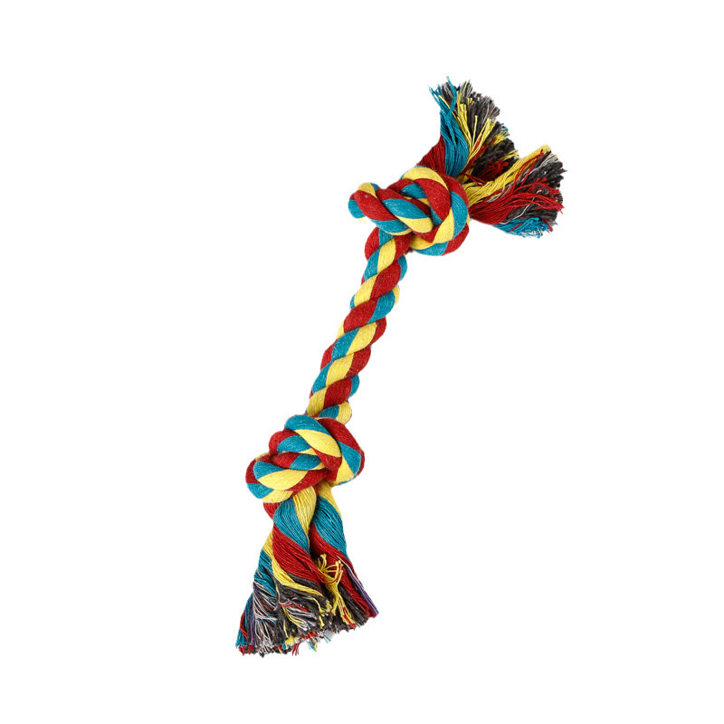 Juguetes para perros Cuerda para morderse Cuerda para morderse Nudo para perros grandes Cuerda de doble sección grande Cuerda de cáñamo Tira y afloja Productos interactivos para mascotas image 6